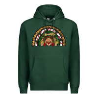 Sports Green reindeer rainbow christmas Premium Hoodie - AdoDesignShop