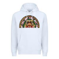 White reindeer rainbow christmas Premium Hoodie - AdoDesignShop