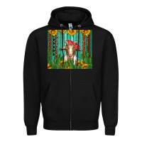 Black goat with sunflower and cactus Zipper Hoodie - Artiststas