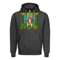 Charcoal Heather goat with sunflower and cactus Zipper Hoodie - Artiststas
