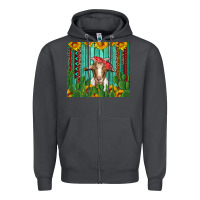 Smoke goat with sunflower and cactus Zipper Hoodie - Artiststas