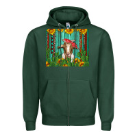 Sports Green goat with sunflower and cactus Zipper Hoodie - Artiststas