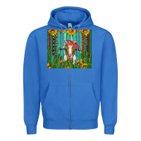 True Royal goat with sunflower and cactus Zipper Hoodie - Artiststas
