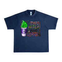 Navy this witch needs coffee Urban Heavy Tee - CowhideDigitalArt