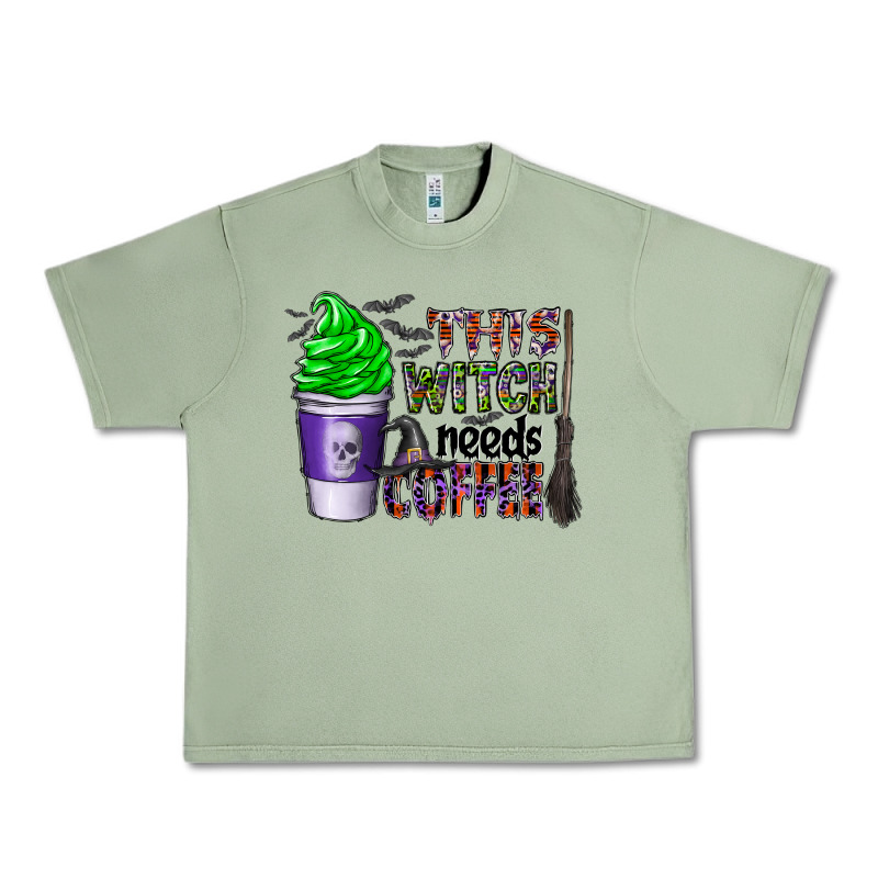This Witch Needs Coffee Urban Heavy Tee by CowhideDigitalArt | Teevron