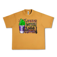 Peanut Butter this witch needs coffee Urban Heavy Tee - CowhideDigitalArt
