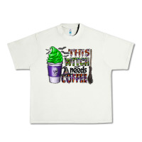Pistachio this witch needs coffee Urban Heavy Tee - CowhideDigitalArt
