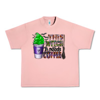 Salmon this witch needs coffee Urban Heavy Tee - CowhideDigitalArt