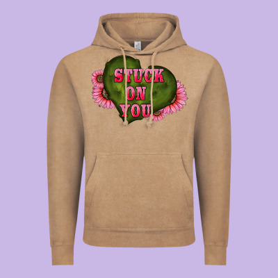 Valentine's Day Stuck On You Heart Sunflowers Vintage Hoodie Designed By Ranaportraitstore