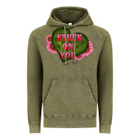 Vintage Olive valentine's day stuck on you heart sunflowers Vintage Hoodie - RanaPortraitStore