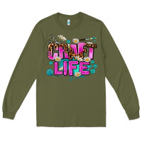 Army Green craft life Long Sleeve Tee - AdoDesignShop