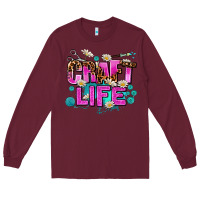 Burgundy craft life Long Sleeve Tee - AdoDesignShop