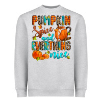 Heather Grey pumpkin spice and everthing nice Heavyweight Sweatshirt - Zillion Design Studio