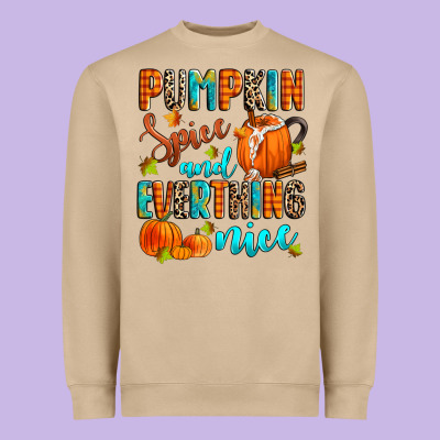 Pumpkin Spice And Everthing Nice Heavyweight Sweatshirt Designed By Zillion Design Studio