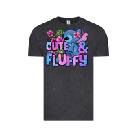 Vintage Black cute and fluffy stitch Vintage Tee - Zillion Design Studio