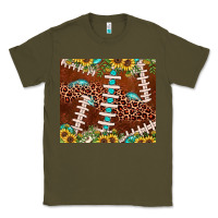 Army Green football leopard gemstone sunflower Classic Tee - JahusDesignShop