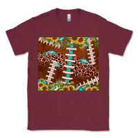 Burgundy football leopard gemstone sunflower Classic Tee - JahusDesignShop