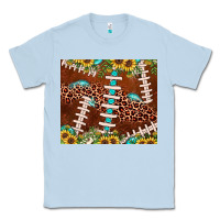 Dusty Blue football leopard gemstone sunflower Classic Tee - JahusDesignShop