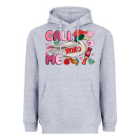 Heather Grey call me valentine mallard duck Heavyweight Hoodie - MaliasSmallBusiness