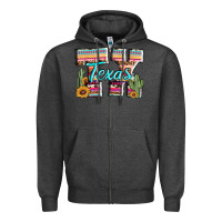 Charcoal Heather texas tx aztec cactus leopard Zipper Hoodie - AdoDesignShop