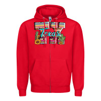 Red texas tx aztec cactus leopard Zipper Hoodie - AdoDesignShop