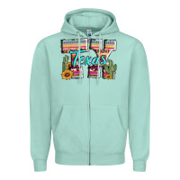 Seafoam texas tx aztec cactus leopard Zipper Hoodie - AdoDesignShop