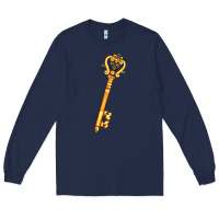 Navy love key Long Sleeve Tee - AdoDesignShop