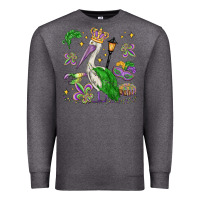 Charcoal Heather mardi gras pelican Premium Sweatshirt - MaliasSmallBusiness