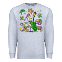 Heather Grey mardi gras pelican Premium Sweatshirt - MaliasSmallBusiness
