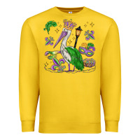 Lemon mardi gras pelican Premium Sweatshirt - MaliasSmallBusiness