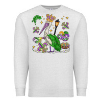 Oatmeal Heather mardi gras pelican Premium Sweatshirt - MaliasSmallBusiness