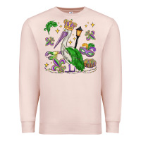 Pale Pink mardi gras pelican Premium Sweatshirt - MaliasSmallBusiness