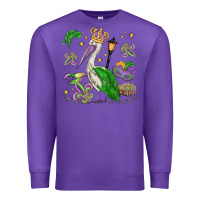 Purple mardi gras pelican Premium Sweatshirt - MaliasSmallBusiness