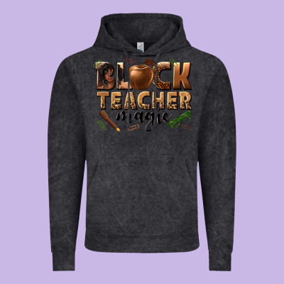 Black Teacher Magic Melanin Vintage Hoodie Designed By Texasbilliewilder