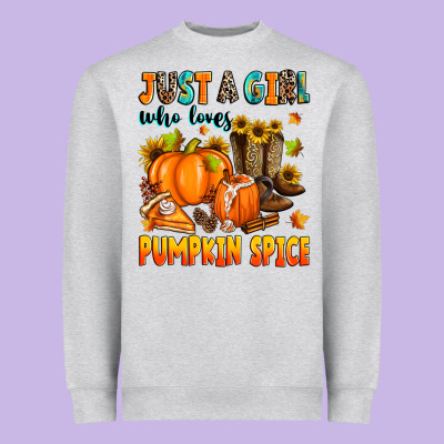 Just A Girl Who Loves Pumpkin Spice Heavyweight Sweatshirt Designed By Zillion Design Studio