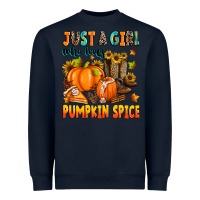 Navy just a girl who loves pumpkin spice Heavyweight Sweatshirt - Zillion Design Studio