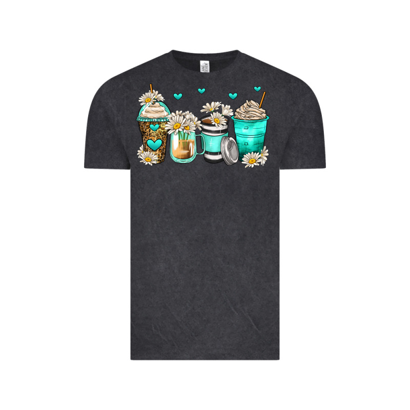 Daisy Coffee Cups Vintage Tee by Zillion Design Studio | Teevron