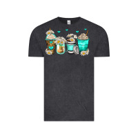 Vintage Black daisy coffee cups Vintage Tee - Zillion Design Studio