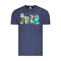 Vintage Denim daisy coffee cups Vintage Tee - Zillion Design Studio