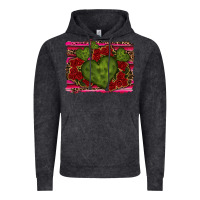Vintage Black Valentine Cactus Heart with Roses Vintage Hoodie - RanaPortraitStore