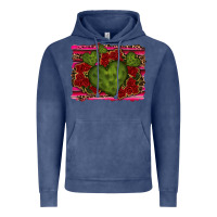Vintage Denim Valentine Cactus Heart with Roses Vintage Hoodie - RanaPortraitStore