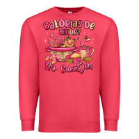 Cardinal calorias de amor no cuentan mexican valentines day Premium Sweatshirt - MaliasSmallBusiness