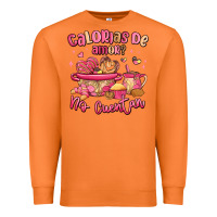 Carrot calorias de amor no cuentan mexican valentines day Premium Sweatshirt - MaliasSmallBusiness
