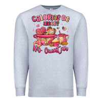 Heather Grey calorias de amor no cuentan mexican valentines day Premium Sweatshirt - MaliasSmallBusiness
