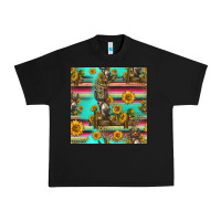Black sunflowers donkey seamless pattern Urban Heavy Tee - HRA Design Shop