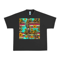 Pigment Black sunflowers donkey seamless pattern Urban Heavy Tee - HRA Design Shop