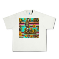Pistachio sunflowers donkey seamless pattern Urban Heavy Tee - HRA Design Shop