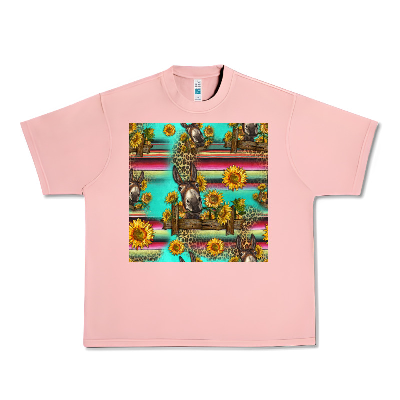 Sunflowers Donkey Seamless Pattern Urban Heavy Tee by HRA Design Shop | Teevron