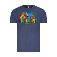 Vintage Denim different is beautiful autism stitch Vintage Tee - Zillion Design Studio