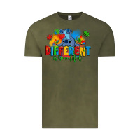 Vintage Olive different is beautiful autism stitch Vintage Tee - Zillion Design Studio